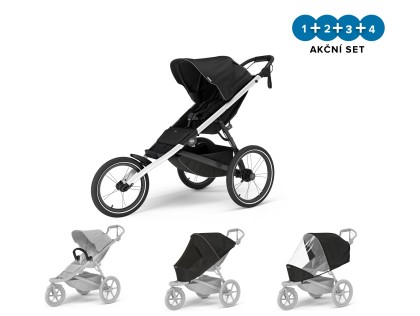 Thule Glide 3 Black - MB + pláštěnka + moskytiréra + madlo